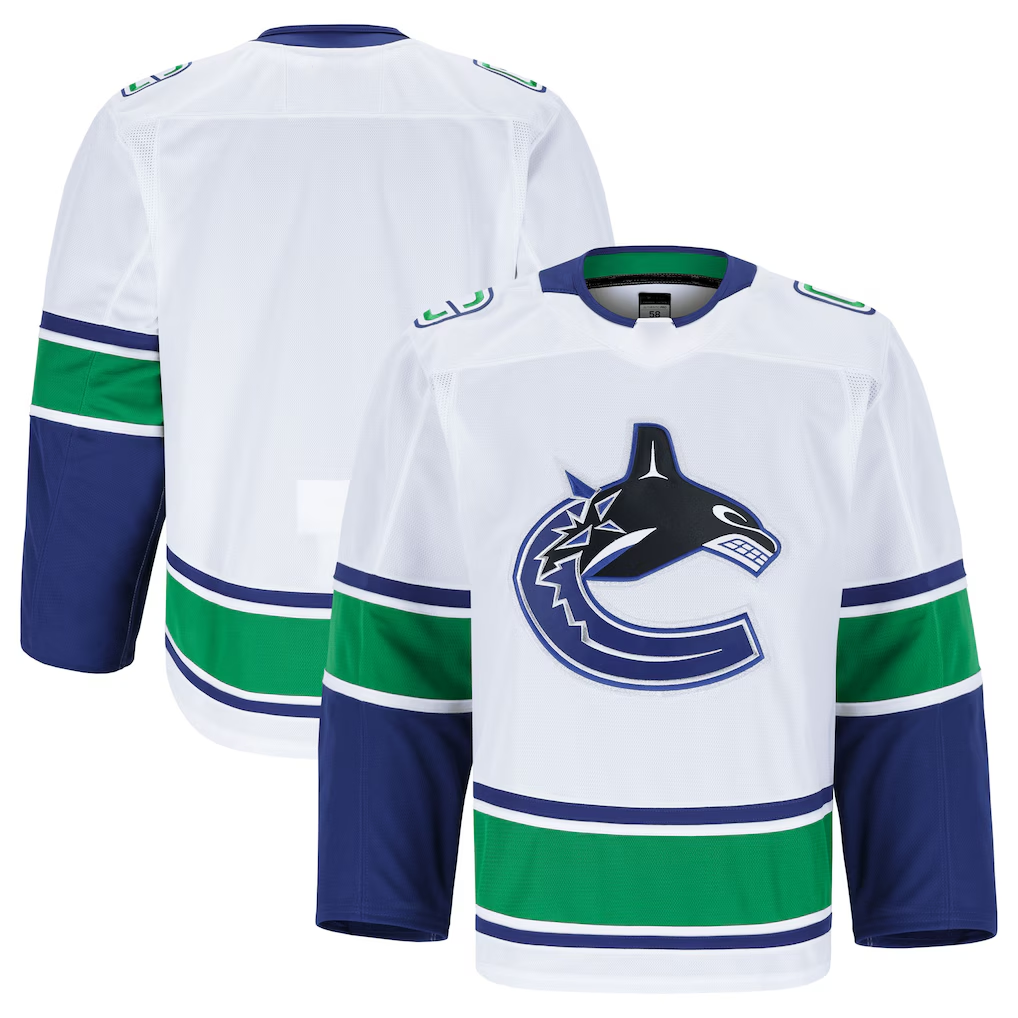 Jdoa V.Canucks White Away Authentic Pro Jerseys