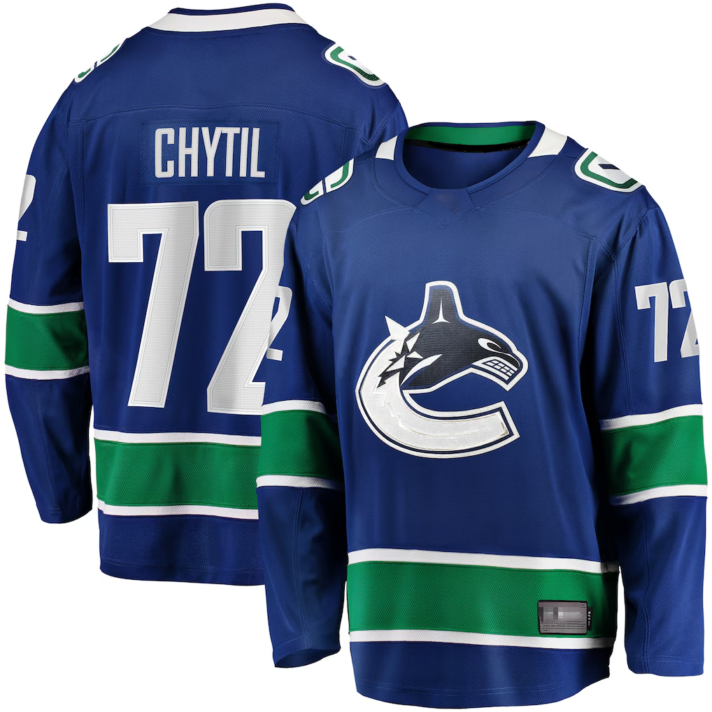 Jdoa V.Canucks #72 Filip Chytil Blue Home Breakaway Jerseys