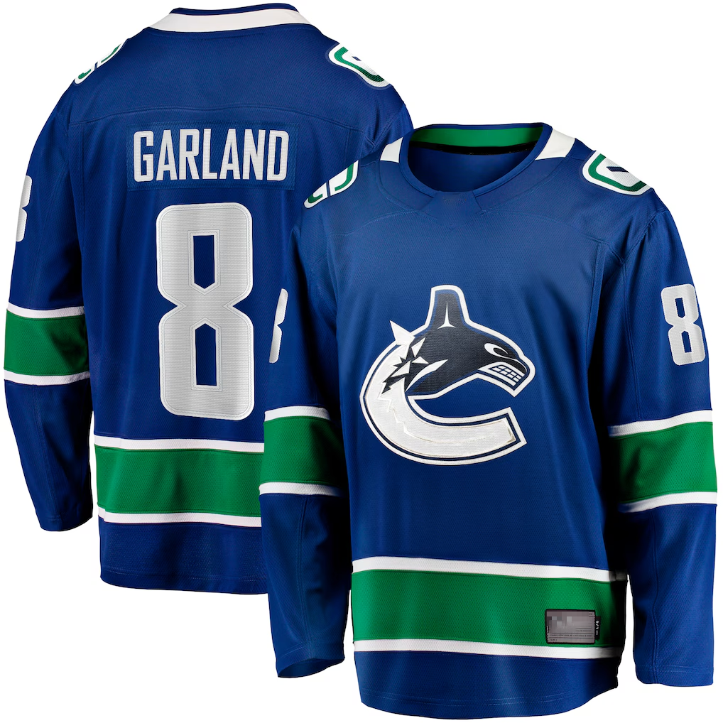 Jdoa V.Canucks #8 Conor Garland Blue Home Breakaway Jerseys