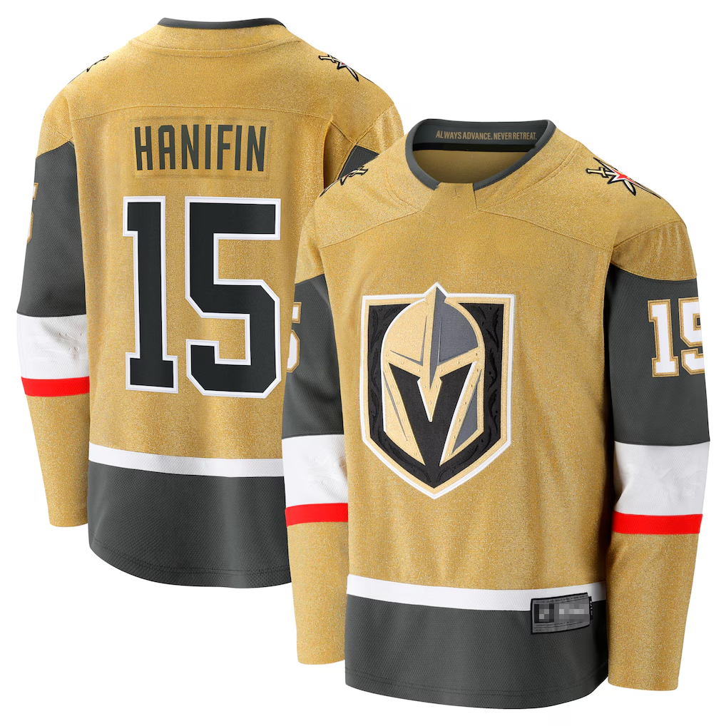 Jdoa V.Golden Knights #15 Noah Hanifin Gold Home Breakaway Jerseys