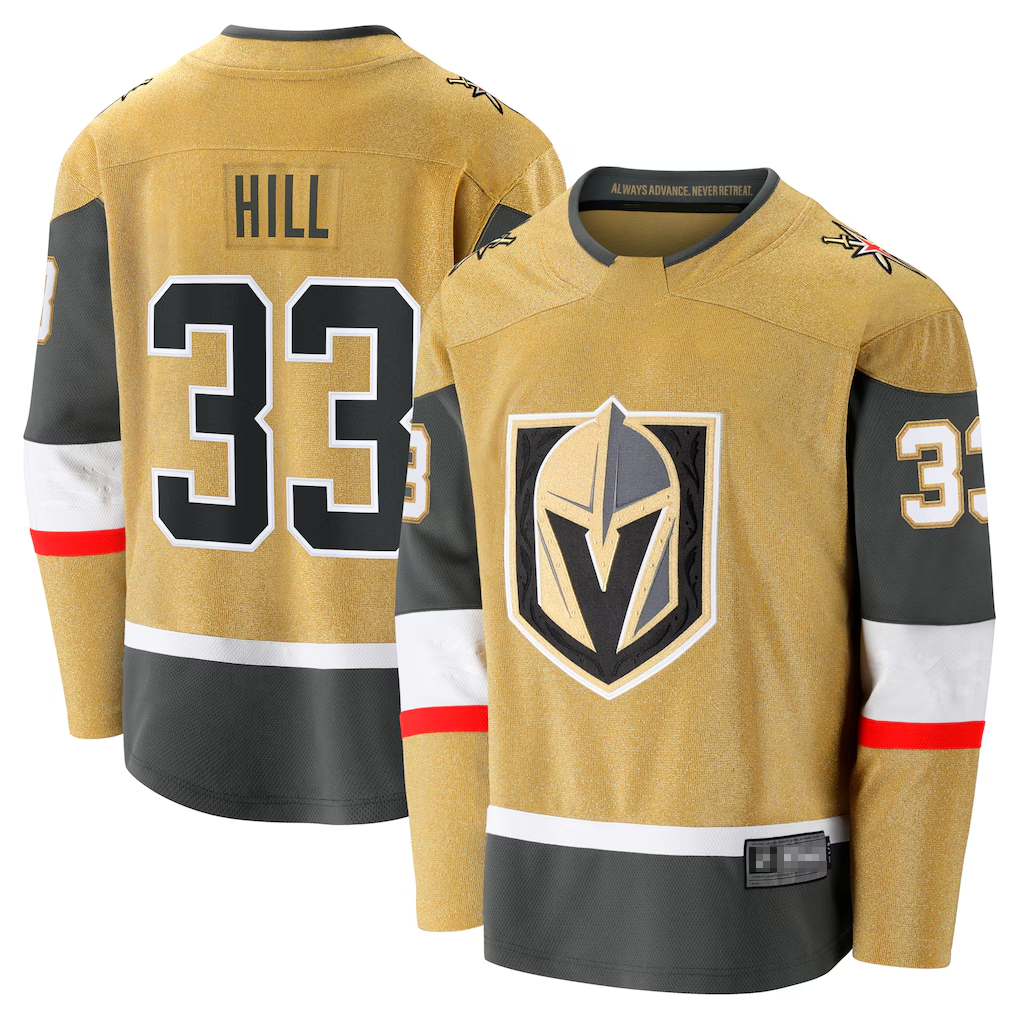 Jdoa V.Golden Knights #33 Adin Hill Gold Home Breakaway Jerseys