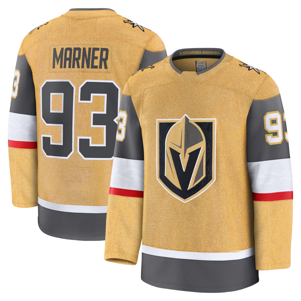 Jdoa V.Golden Knights #93 Mitch Marner Gold Home Premium Jerseys