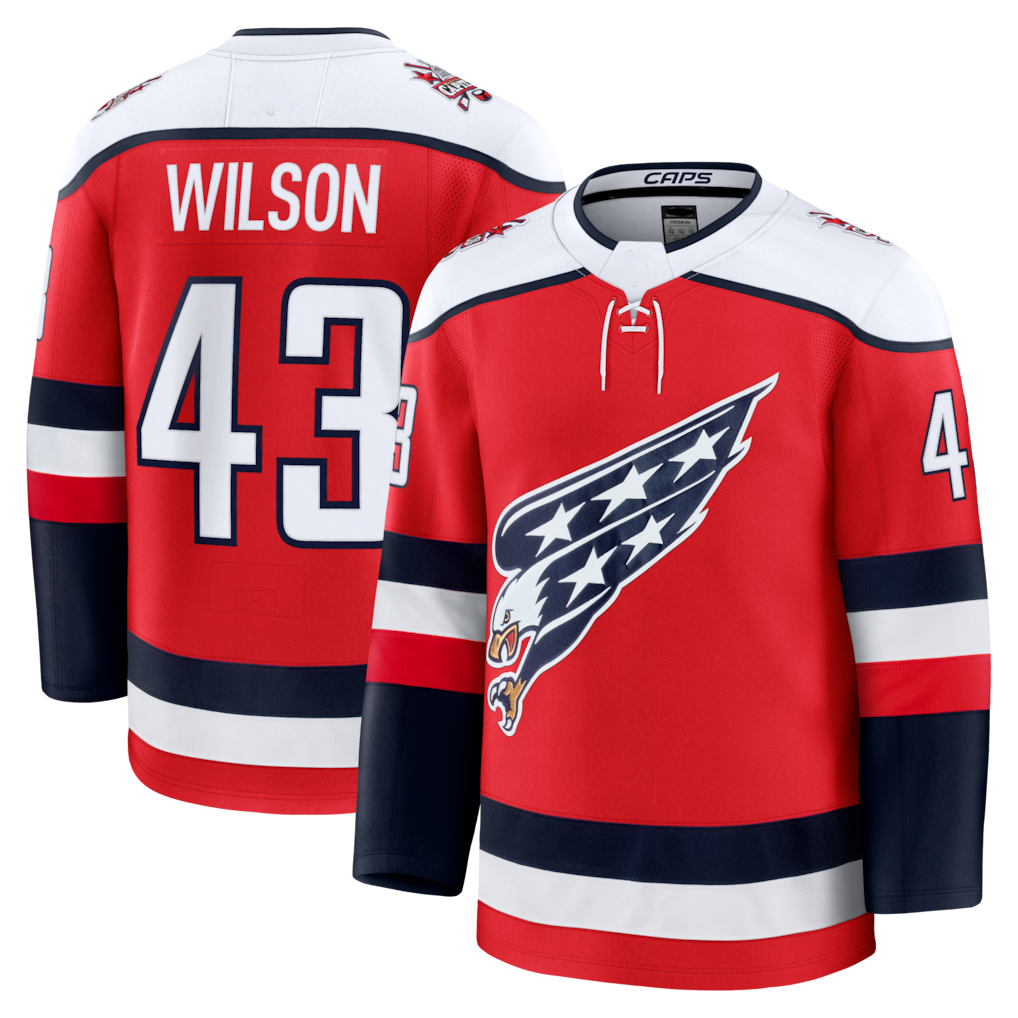 Jdoa W.Capitals #43 Tom Wilson Red Alternate Premium Player Jerseys