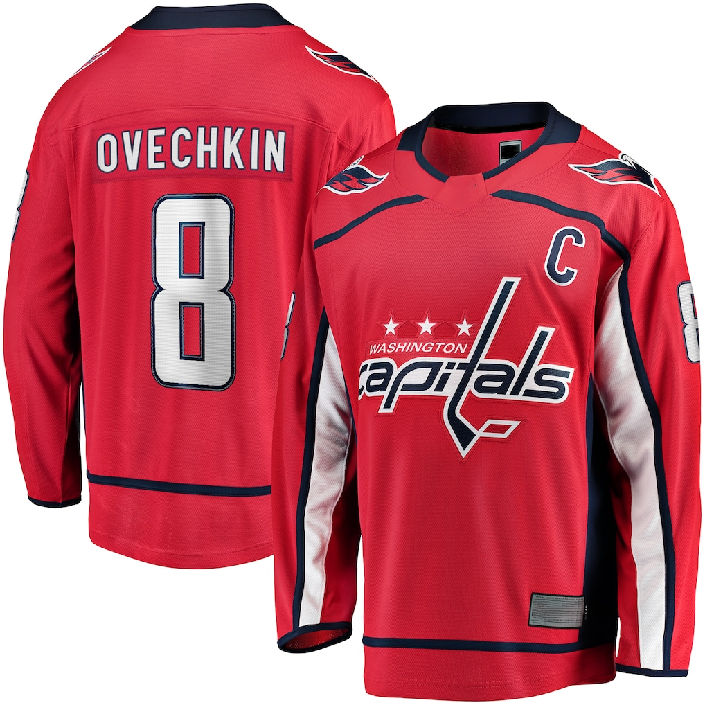 Jdoa W.Capitals #8 Alexander Ovechkin Red Captain Patch Home Breakaway Jerseys