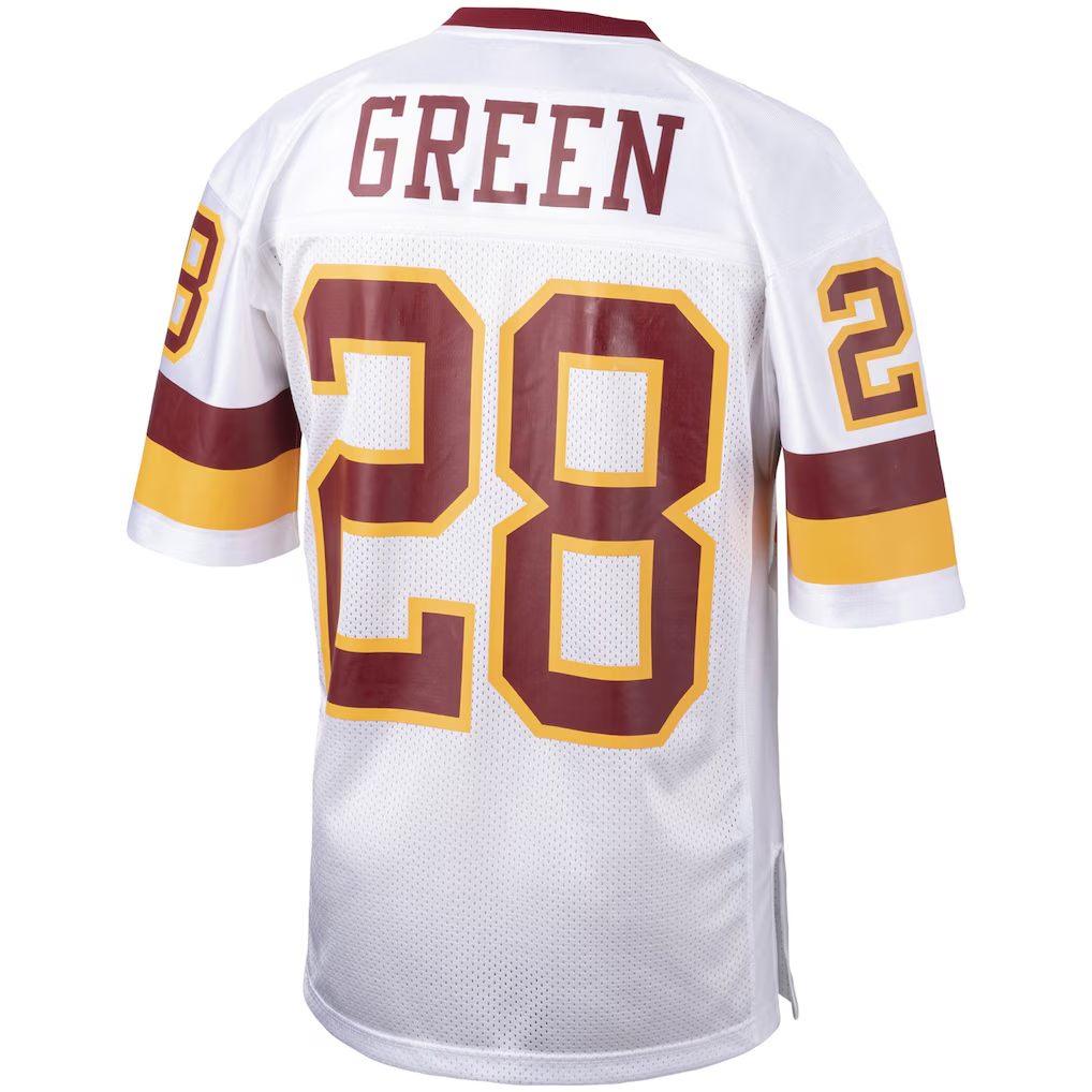 Jdoa W.Commanders 1991 #28 Darrell Green Mitchell & Ness White Authentic Throwback Retired Player Stitched Puhic Jersey