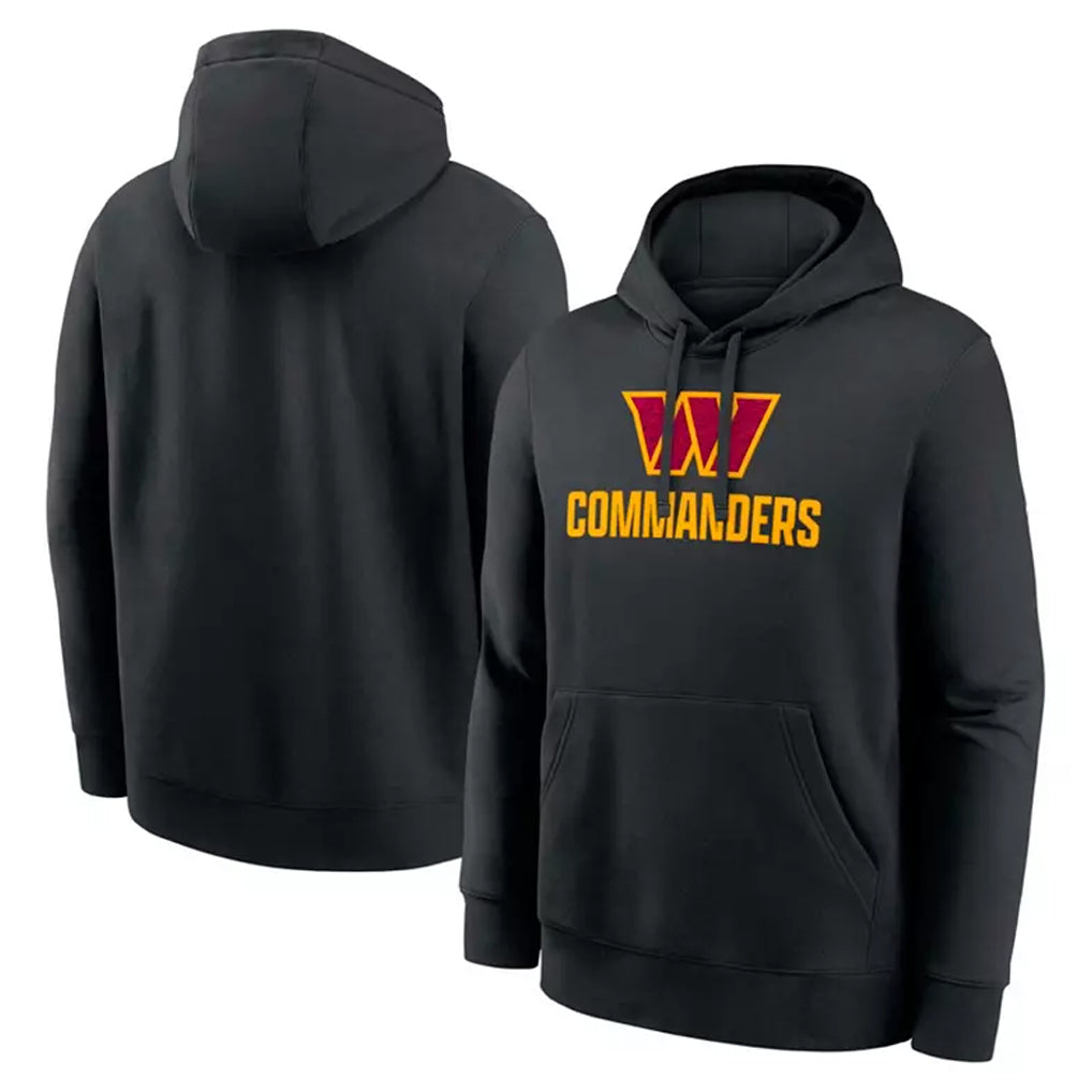 Jdoa W.Commanders Black Pullover Hoodies Home Game Blank Player Stitched Jerseys