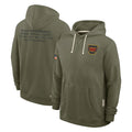 Jdoa W.Commanders Olive Salute to Service Pullover Hoodies Limited Home Blank Player Stitched Jerseys