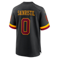 Jdoa W.Commanders #0 Mike Sainristil Black Hail Raiser Alternate Game Stitched Jersey