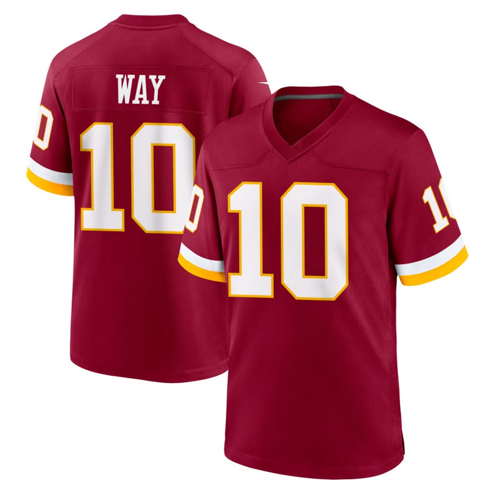 Jdoa W.Commanders #10 Tress Way Player Burgundy Game Home Stitched Jerseys
