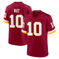 Jdoa W.Commanders #10 Tress Way Player Burgundy Game Home Stitched Jerseys