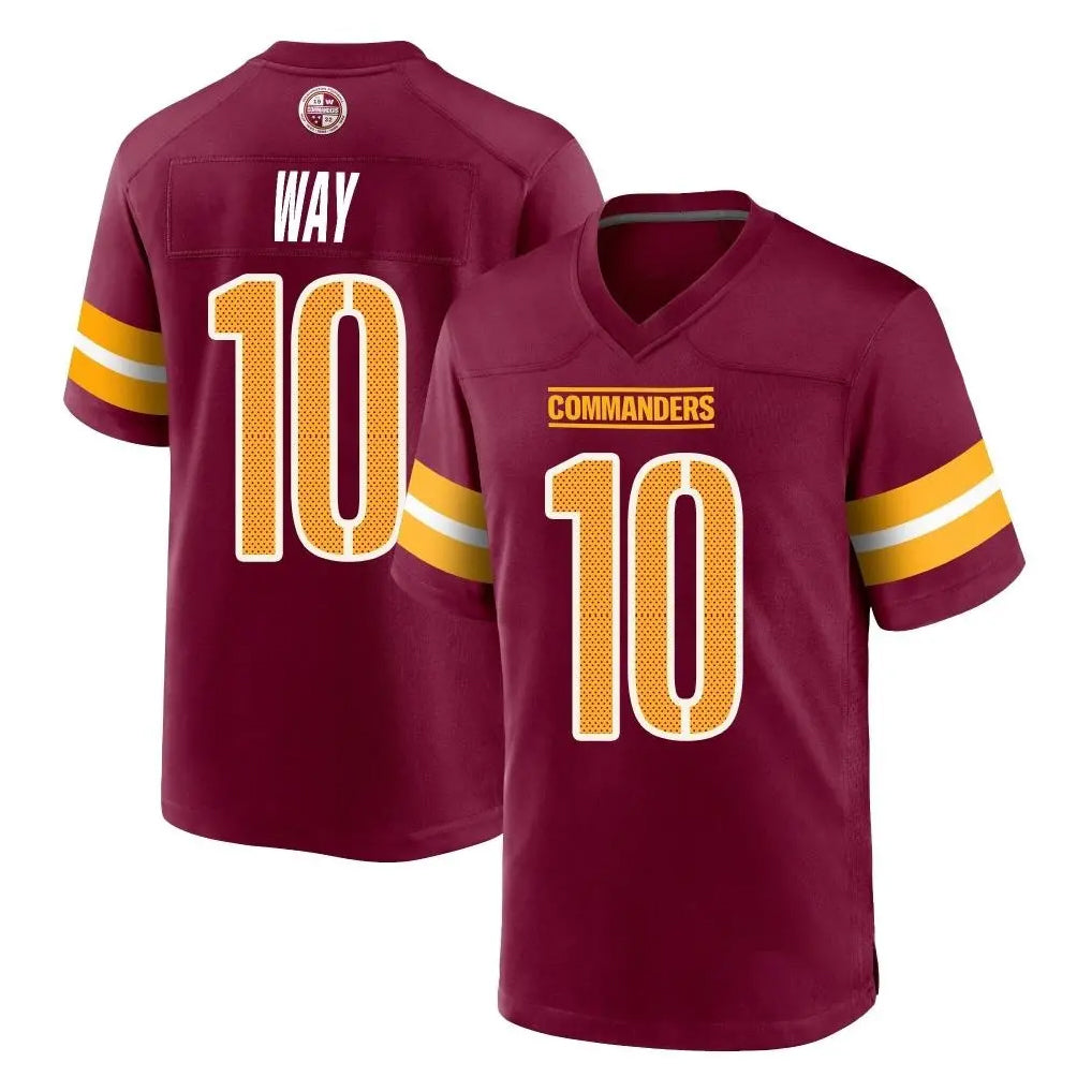 Jdoa W.Commanders #10 Tress Way Player Burgundy Home Game Stitched Jerseys