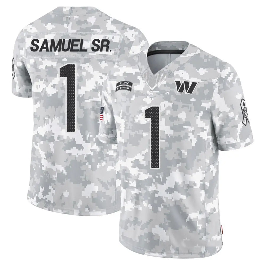 Jdoa W.Commanders #1 Deebo Samuel Sr Player Arctic Camo Salute to Service Limited Football Jerseys