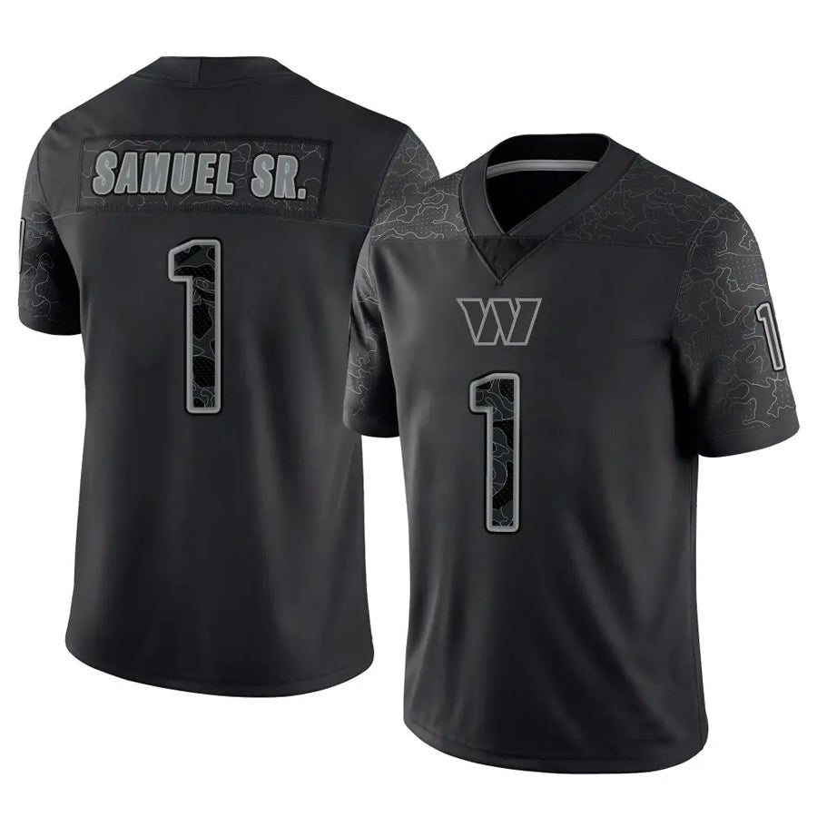 Jdoa W.Commanders #1 Deebo Samuel Sr Player Black RFLCTV Limited Football Jerseys