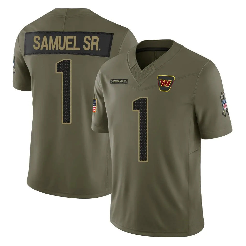 Jdoa W.Commanders #1 Deebo Samuel Sr Player Olive Salute To Service Limited Stitched Jerseys