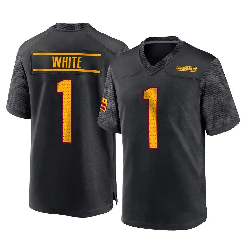 Jdoa W.Commanders #1 Rachaad White Player Black Home Game Stitched Jerseys