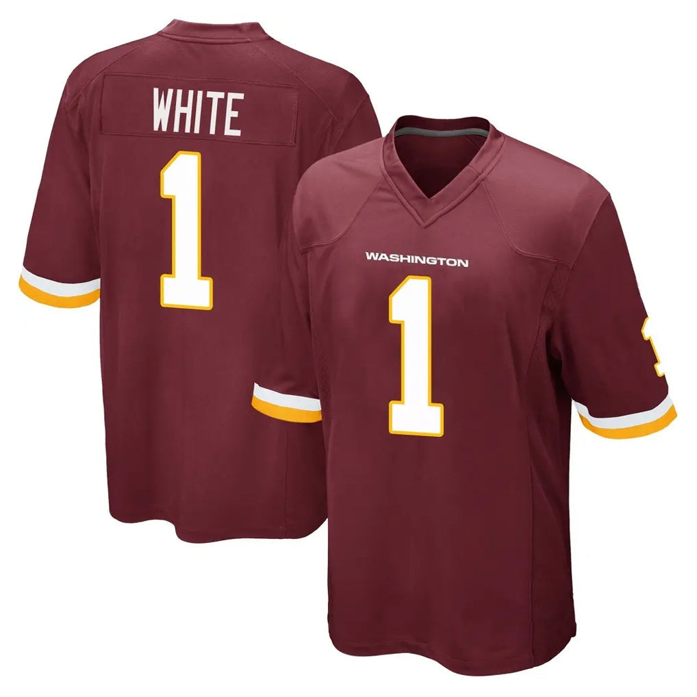 Jdoa W.Commanders #1 Rachaad White Player Burgundy Team Color Home Game Stitched Jerseys