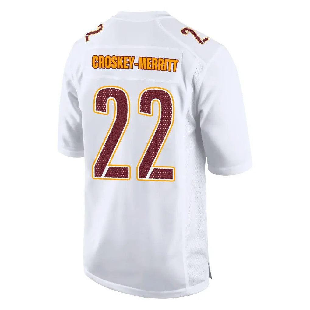 Jdoa W.Commanders #22 Jacory Croskey-Merritt Player White Tundra Fashion Game Stitched Jerseys