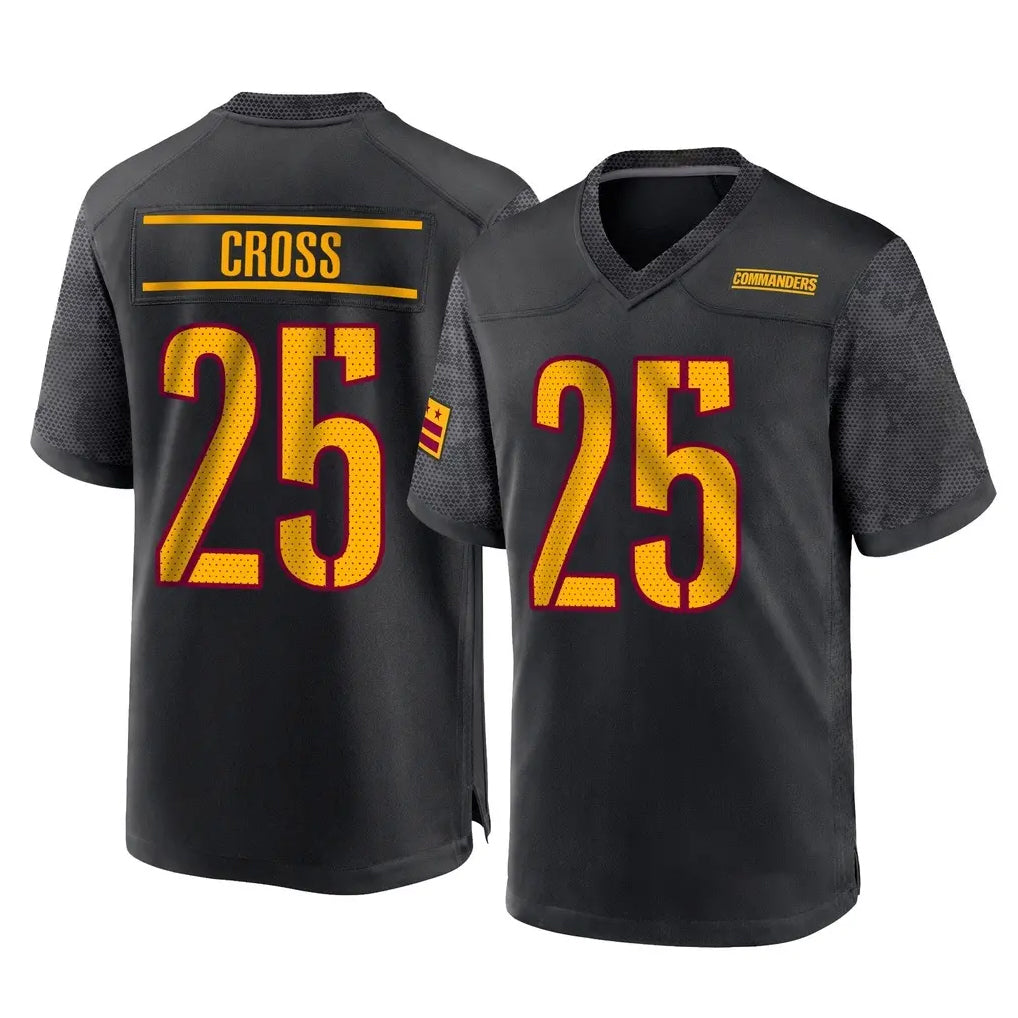 Jdoa W.Commanders #25 Nick Cross Player Black Home Game Stitched Jerseys