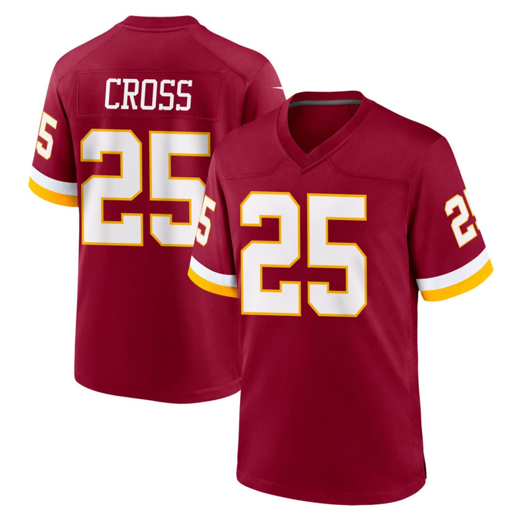 Jdoa W.Commanders #25 Nick Cross Player Burgundy Game Home Stitched Jerseys