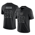 Jdoa W.Commanders #28 Darrell Green Player Black RFLCTV Limited Stitched Jerseys