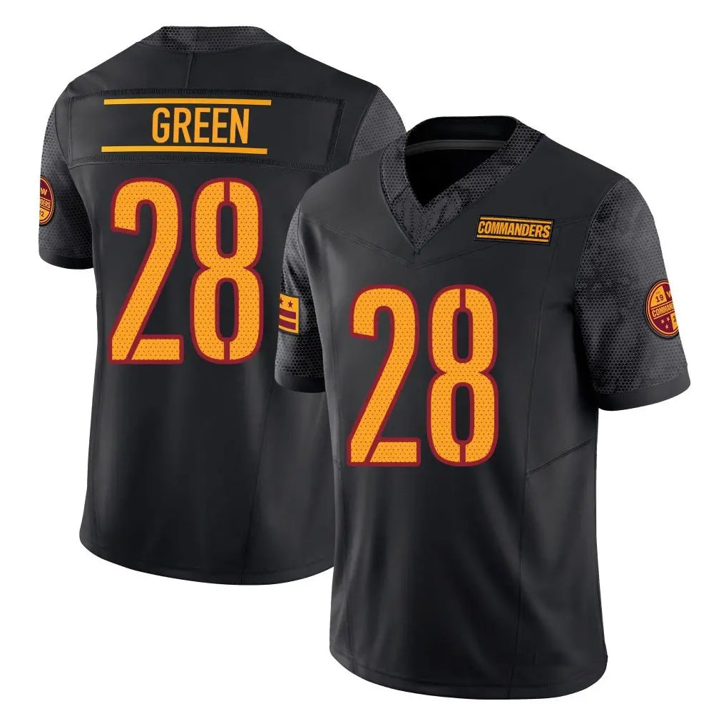 Jdoa W.Commanders #28 Darrell Green Player  Black Vapor F.U.S.E. Limited Stitched Jerseys
