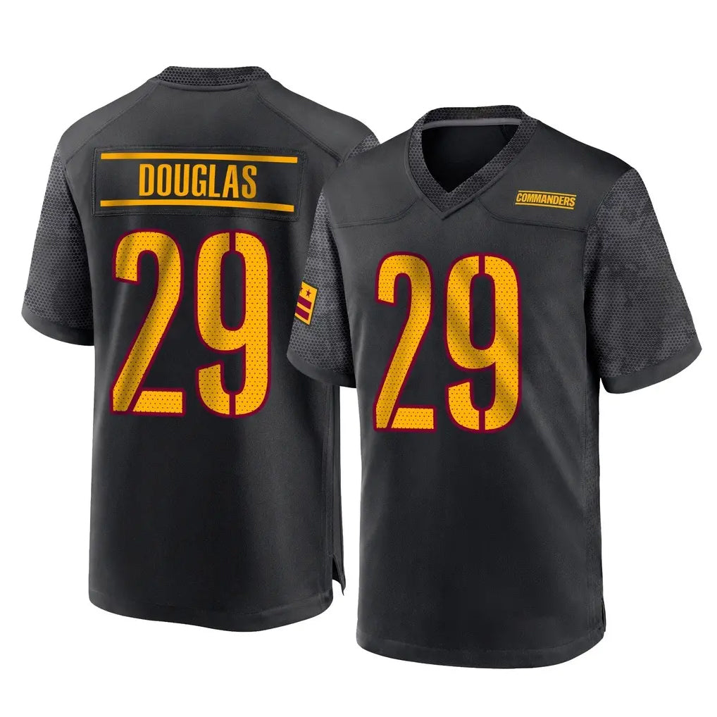 Jdoa W.Commanders #29 Rasul Douglas Player Black Home Game Stitched Jerseys