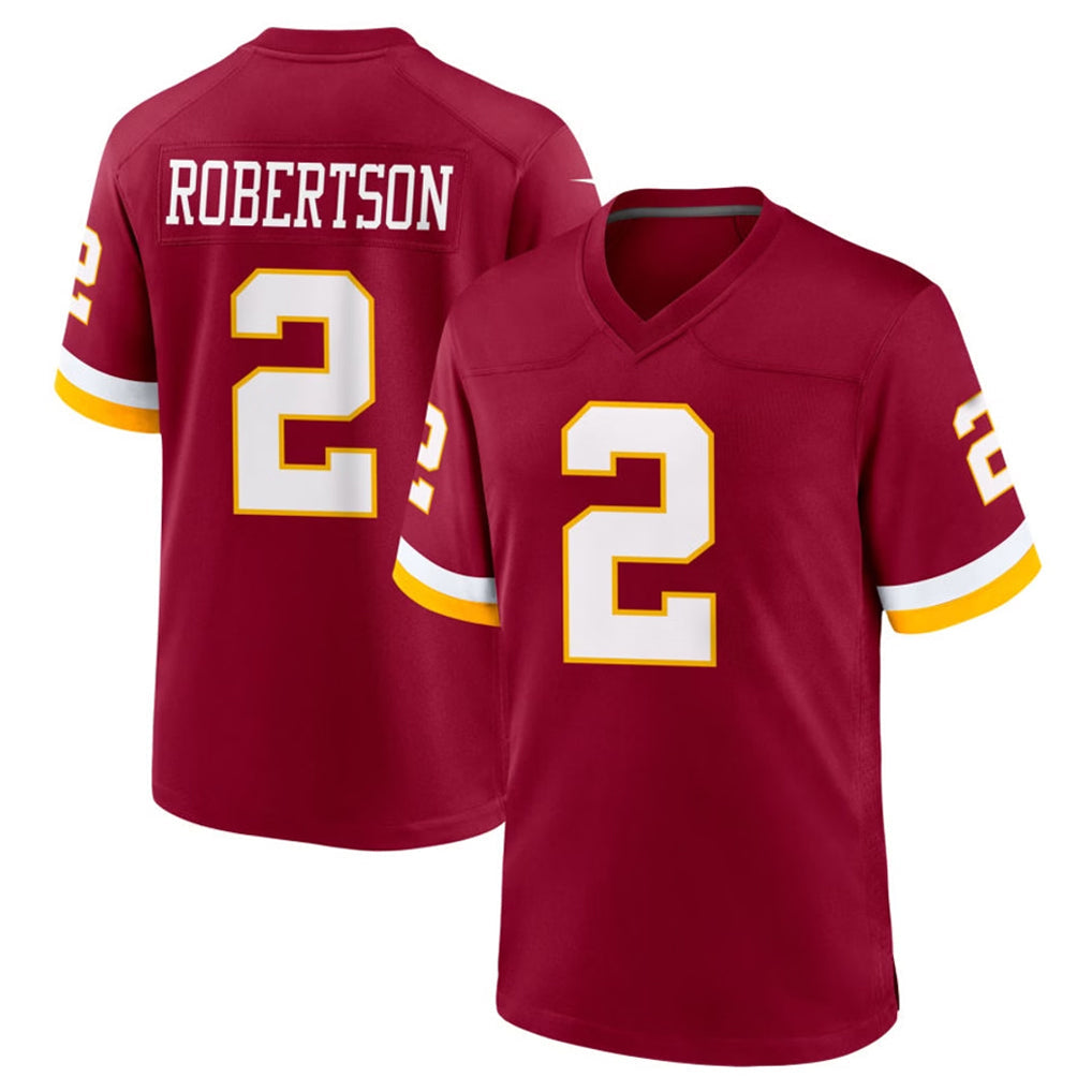 Jdoa W.Commanders #2 Amik Robertson Player Burgundy Game Home Stitched Jerseys