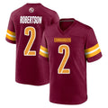 Jdoa W.Commanders #2 Amik Robertson Player Burgundy Home Game Stitched Jerseys