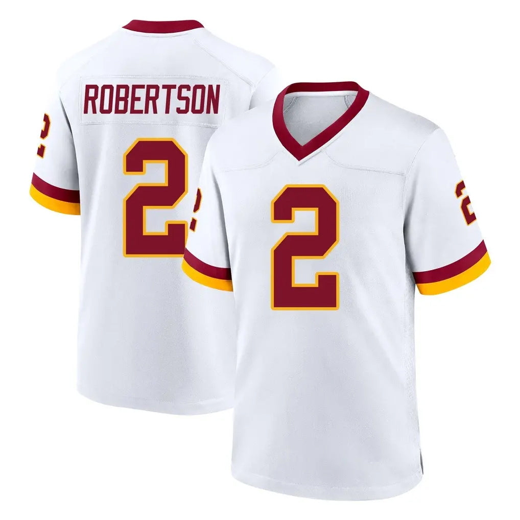 Jdoa W.Commanders #2 Amik Robertson Player White Home Game Stitched Jerseys