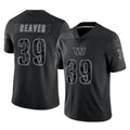 Jdoa W.Commanders #39 Jeremy Reaves Player Black Limited Reflective Home Game Stitched Jerseys