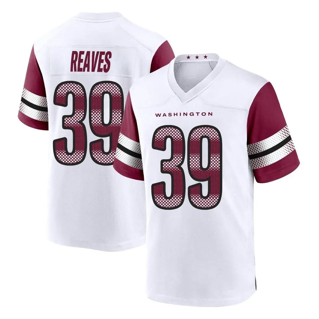 Jdoa W.Commanders #39 Jeremy Reaves Player White Game Home Stitched Jerseys