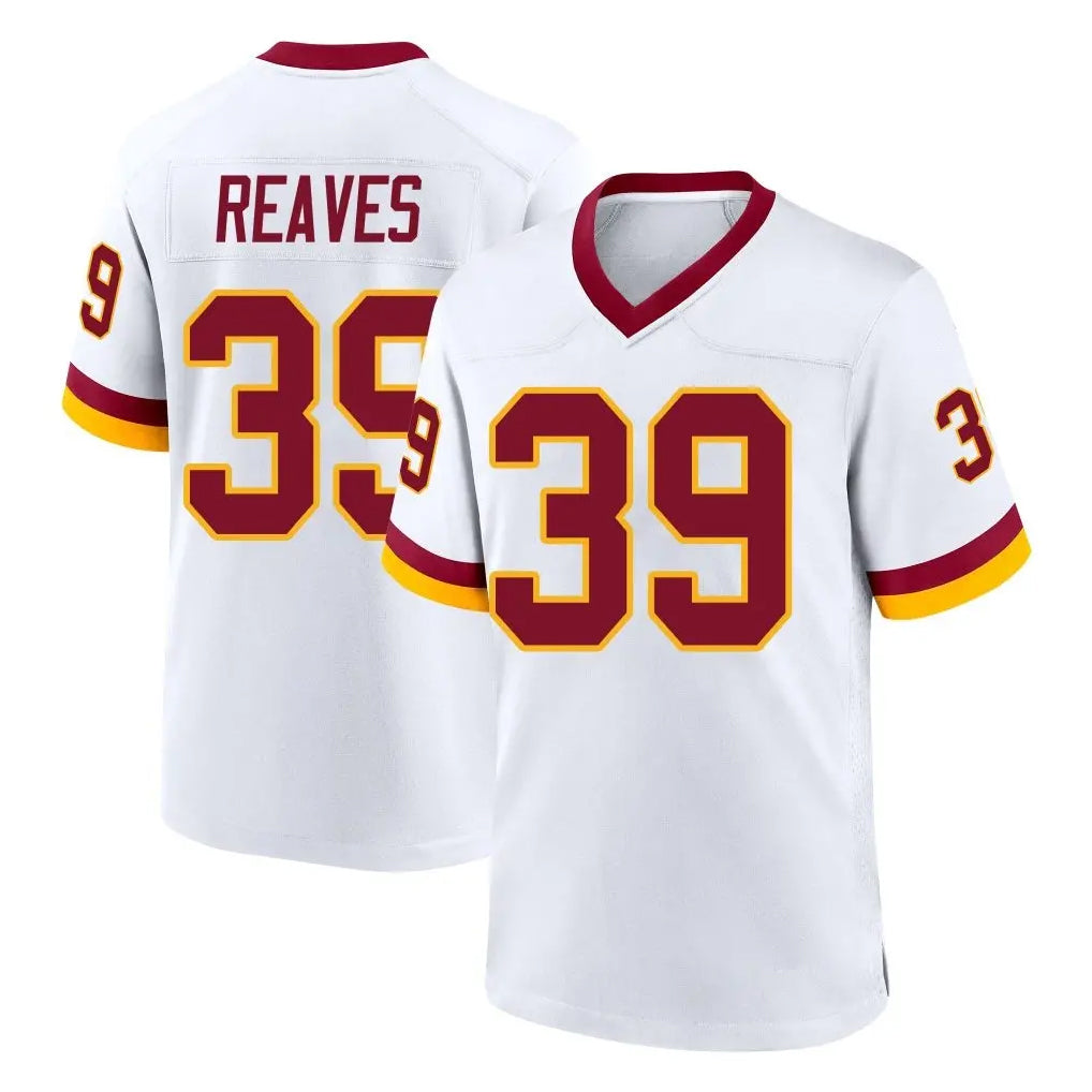 Jdoa W.Commanders #39 Jeremy Reaves Player White Home Game Stitched Jerseys