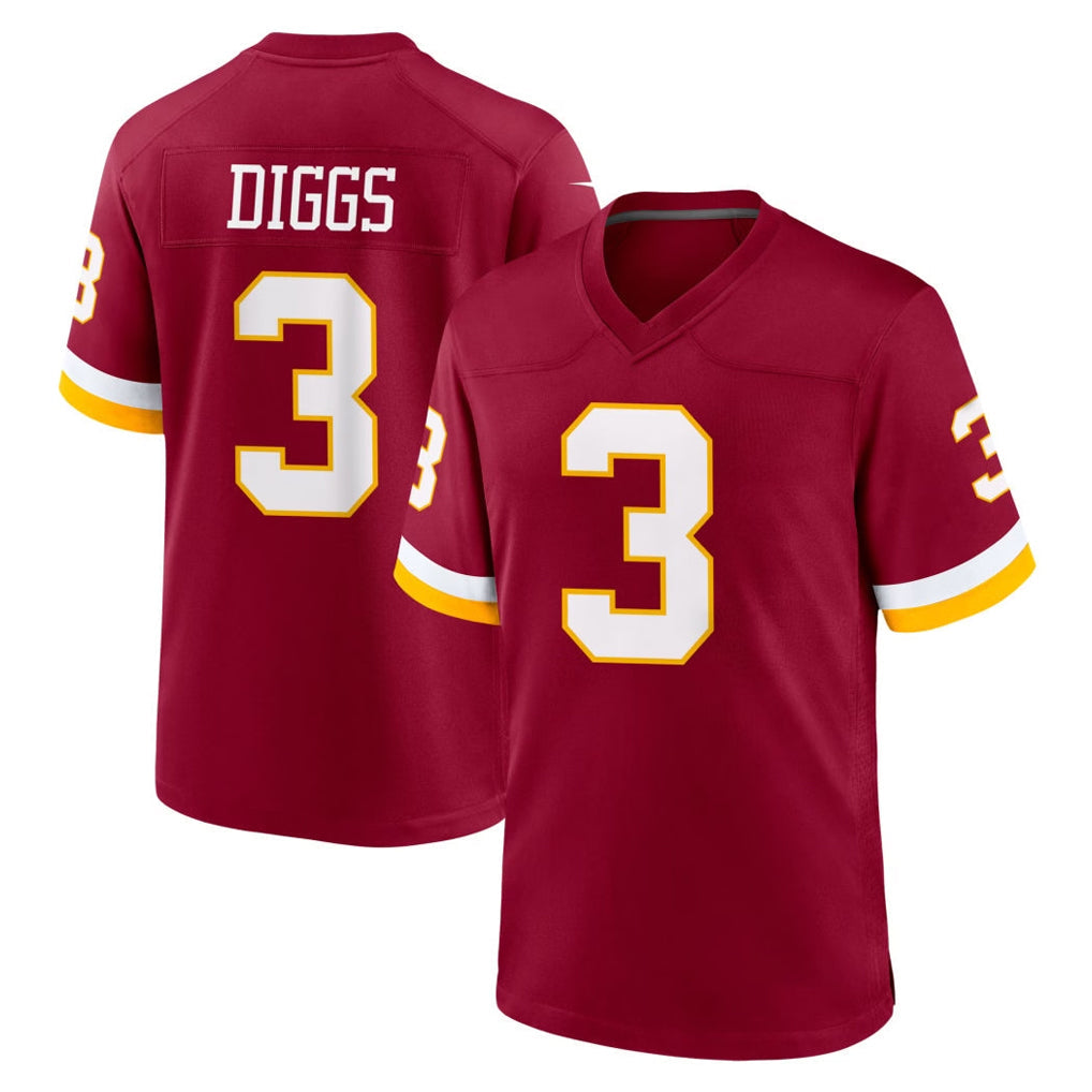 Jdoa W.Commanders #3 Stefon Diggs Player Burgundy Game Home Stitched Jerseys