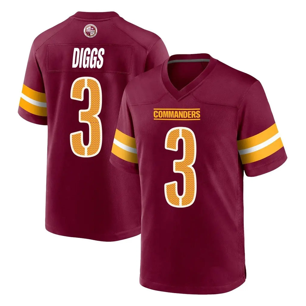Jdoa W.Commanders #3 Stefon Diggs Player Burgundy Home Game Stitched Jerseys