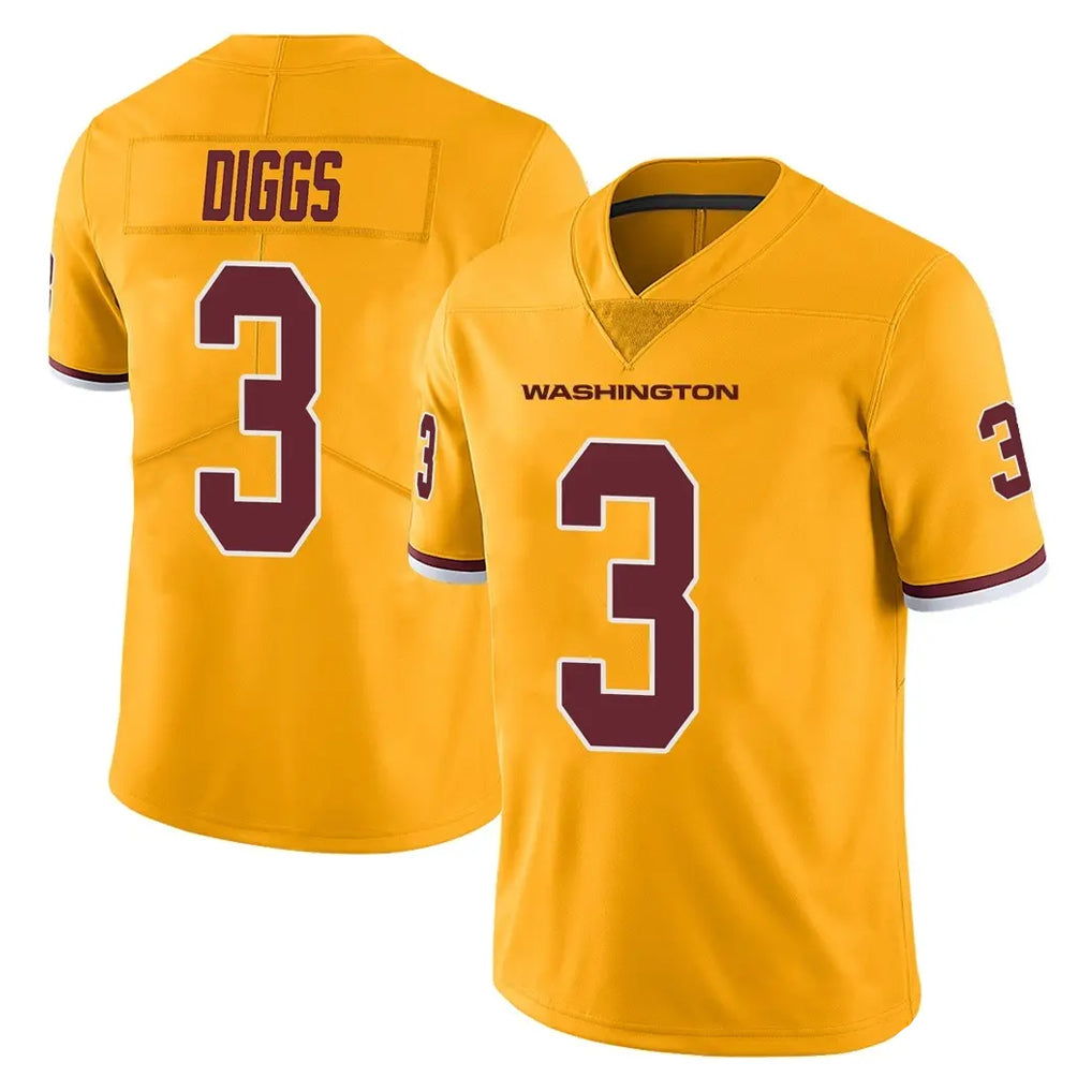 Jdoa W.Commanders #3 Stefon Diggs Player Gold Limited Color Rush Home Game Stitched Jerseys