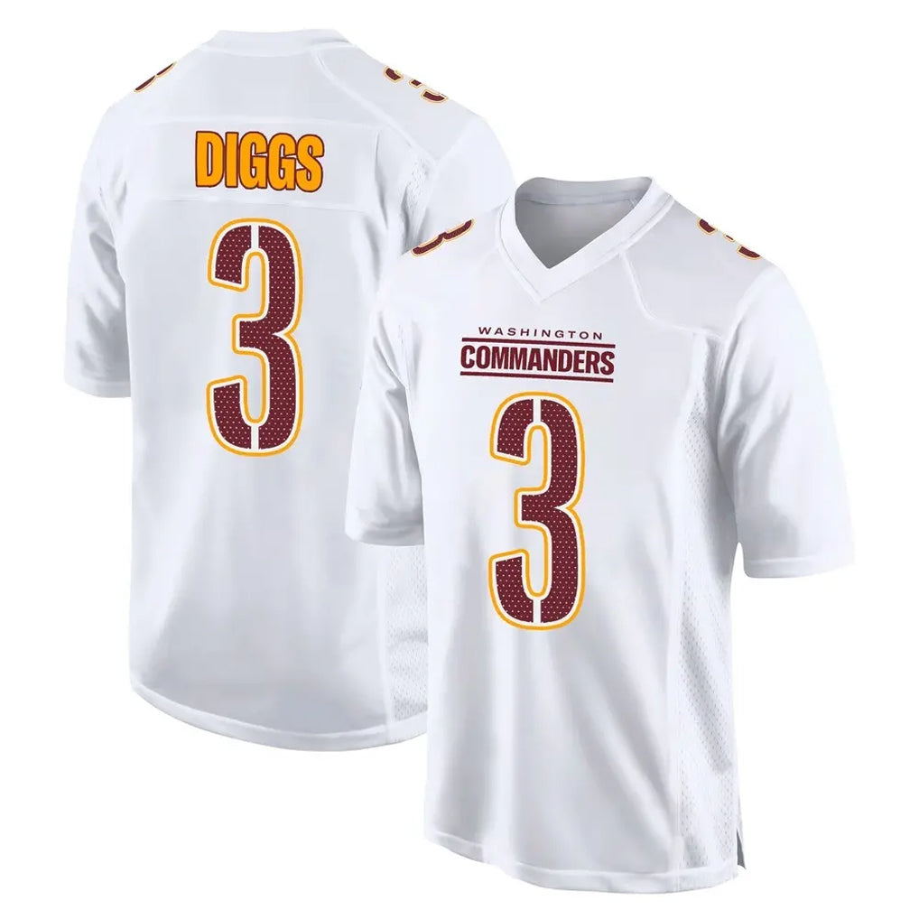 Jdoa W.Commanders #3 Stefon Diggs Player White Tundra Fashion Home Game Stitched Jerseys