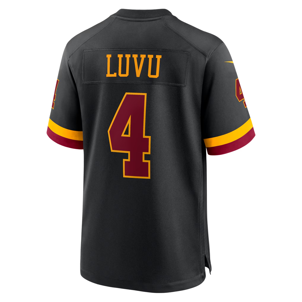 Jdoa W.Commanders #4 Frankie Luvu Black Hail Raiser Alternate Game Stitched Jerseys