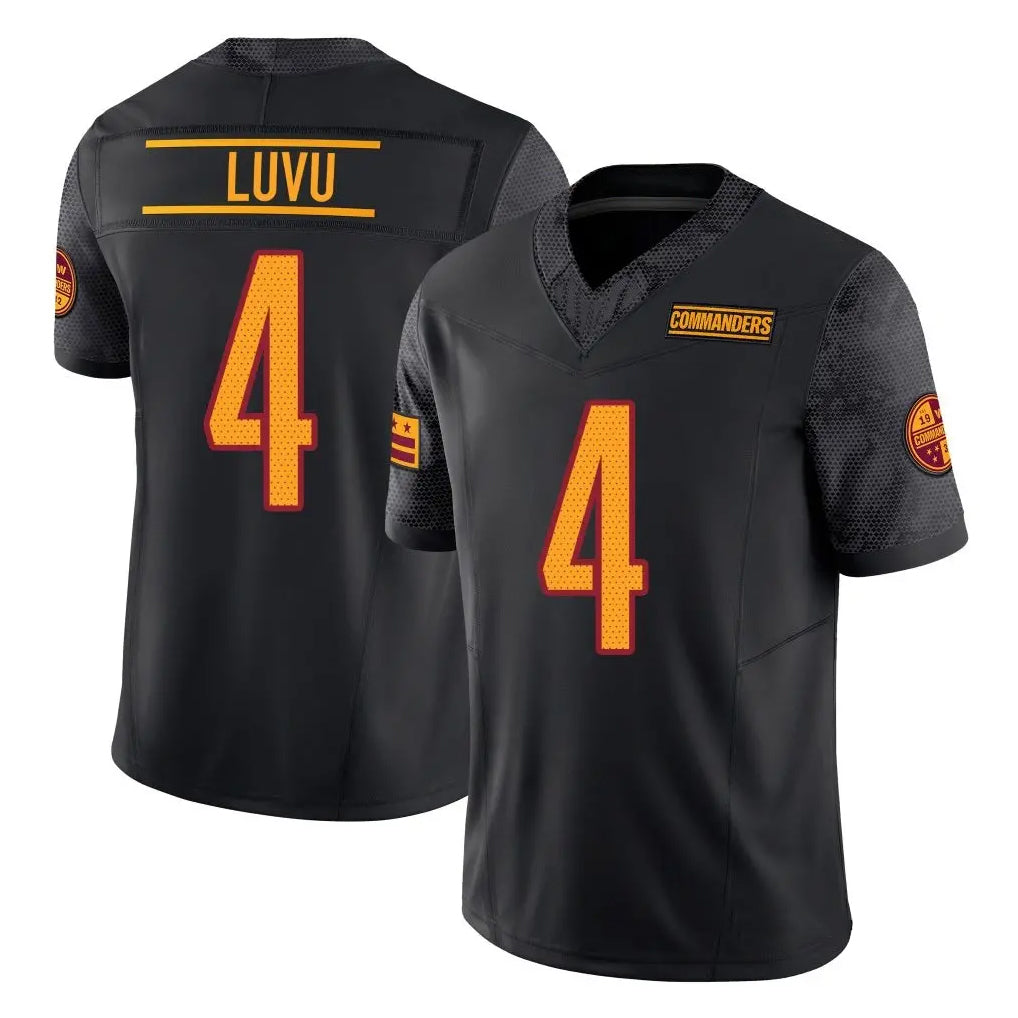 Jdoa W.Commanders #4 Frankie Luvu Player Black Vapor F.U.S.E. Limited Stitched Jerseys