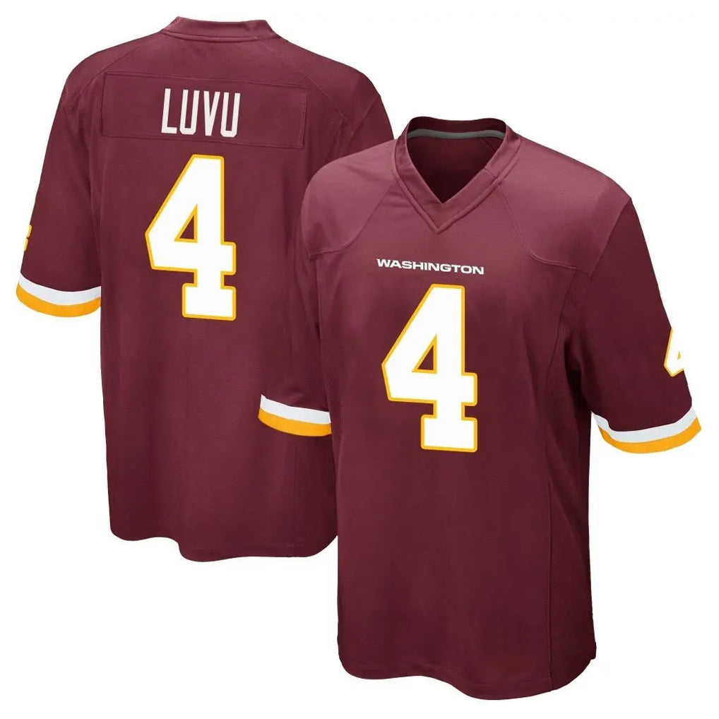 Jdoa W.Commanders #4 Frankie Luvu Player Burgundy Game Stitched Jerseys