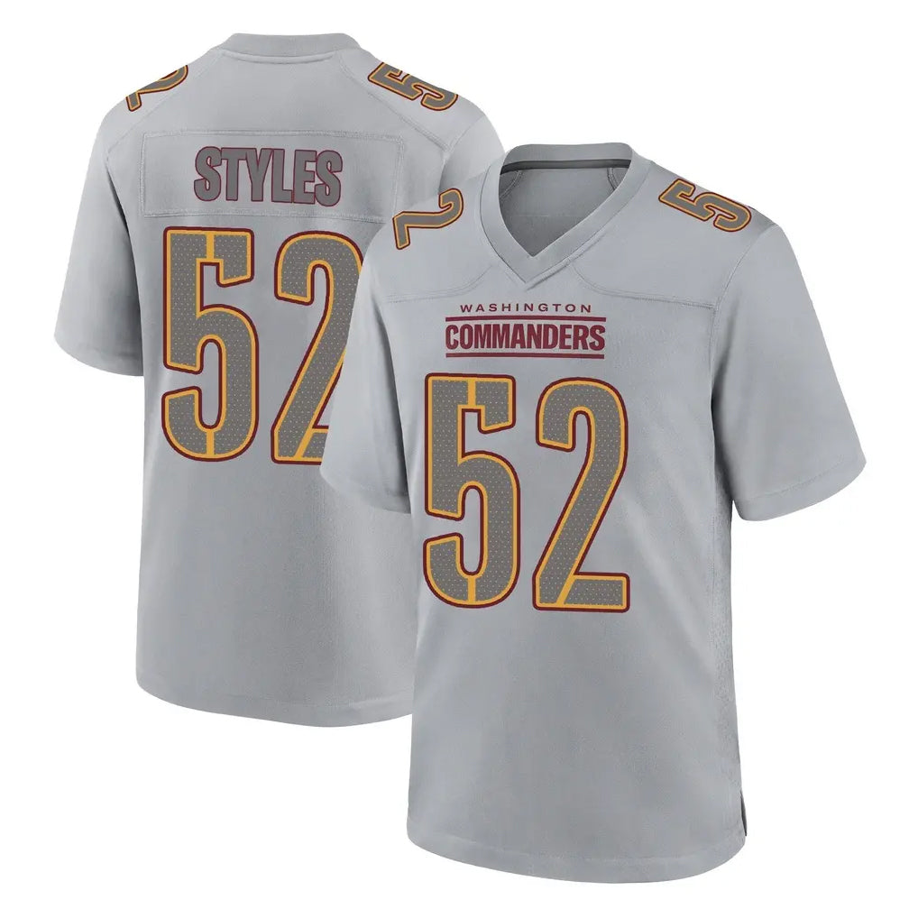 Jdoa W.Commanders #52 Sonny Styles Player Gray Atmosphere Fashion Home Game Stitched Jerseys