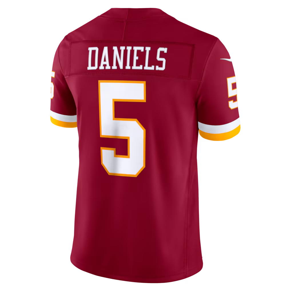 Jdoa W.Commanders #5 Jayden Daniels Burgundy Team Vapor F.U.S.E. Stitched Limited Jerseys