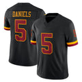Jdoa W.Commanders #5 Jayden Daniels Player Black Limited Vapor Home Game Stitched Jerseys