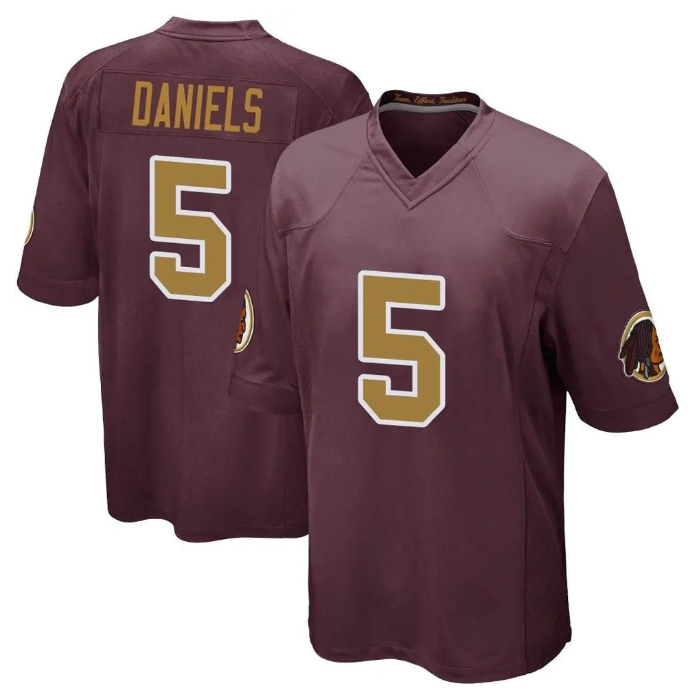 Jdoa W.Commanders #5 Jayden Daniels Player Burgundy Alternate Home Game Stitched Jerseys