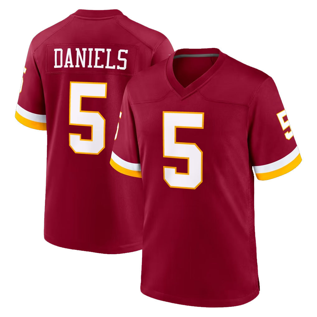 Jdoa W.Commanders #5 Jayden Daniels Player Burgundy Game Home Stitched Jerseys