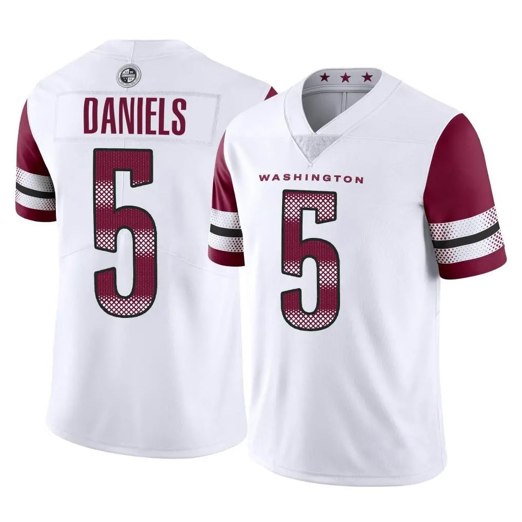 Jdoa W.Commanders #5 Jayden Daniels Player White Limited Vapor Home Game Stitched Jerseys