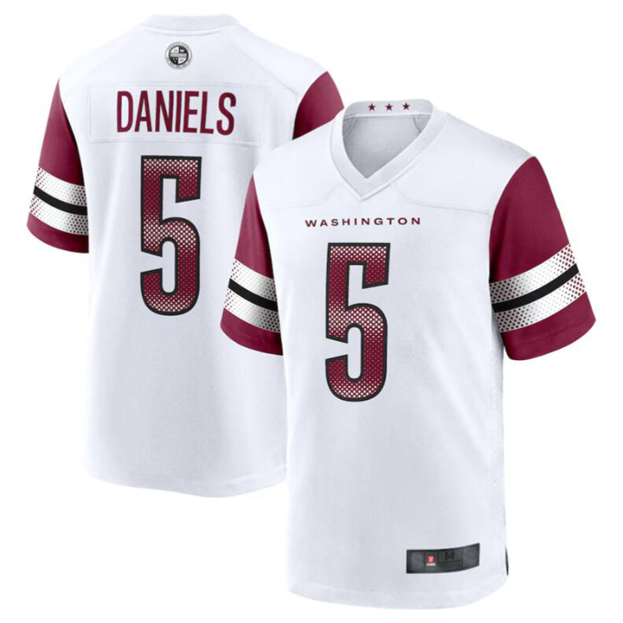 Jdoa W.Commanders #5 Jayden Daniels White 2024 Draft First Round Pick Player Game Stitched Jerseys
