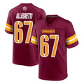 Jdoa W.Commanders #67 Nick Allegretti Player Burgundy Home Game Stitched Jerseys
