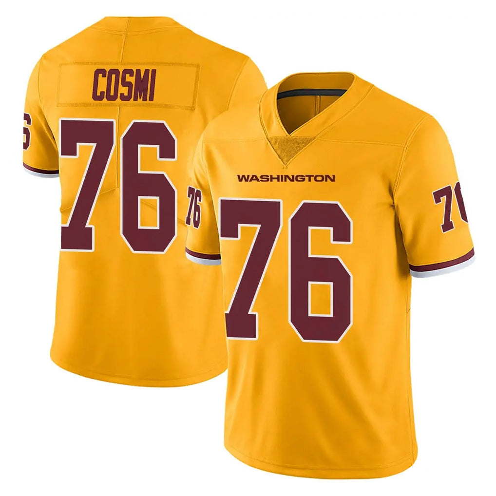 Jdoa W.Commanders #76 Sam Cosmi Player Gold Limited Color Rush Home Game Stitched JerseysW.Commanders #76 Sam Cosmi Player Gold Limited Color Rush Home Game Stitched Jerseys