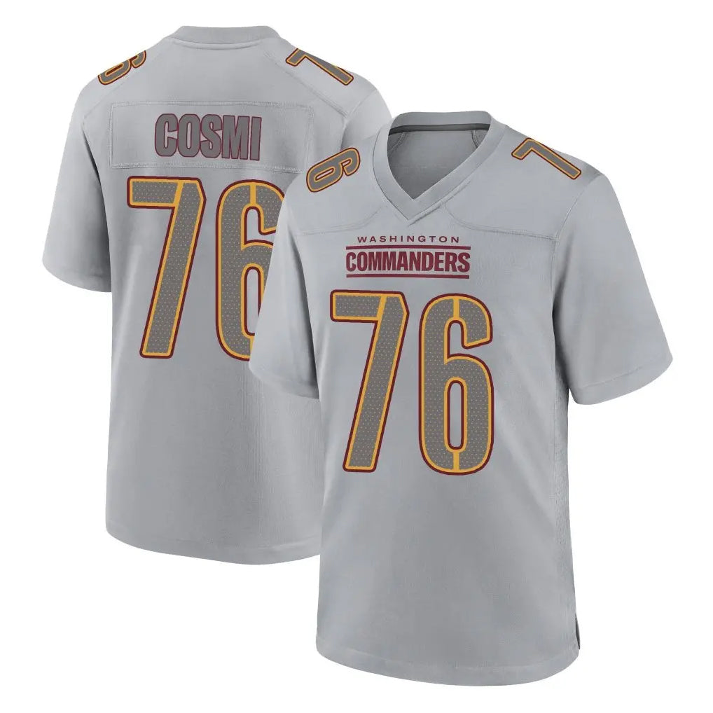 Jdoa W.Commanders #76 Sam Cosmi Player Gray Atmosphere Fashion Home Game Stitched Jerseys