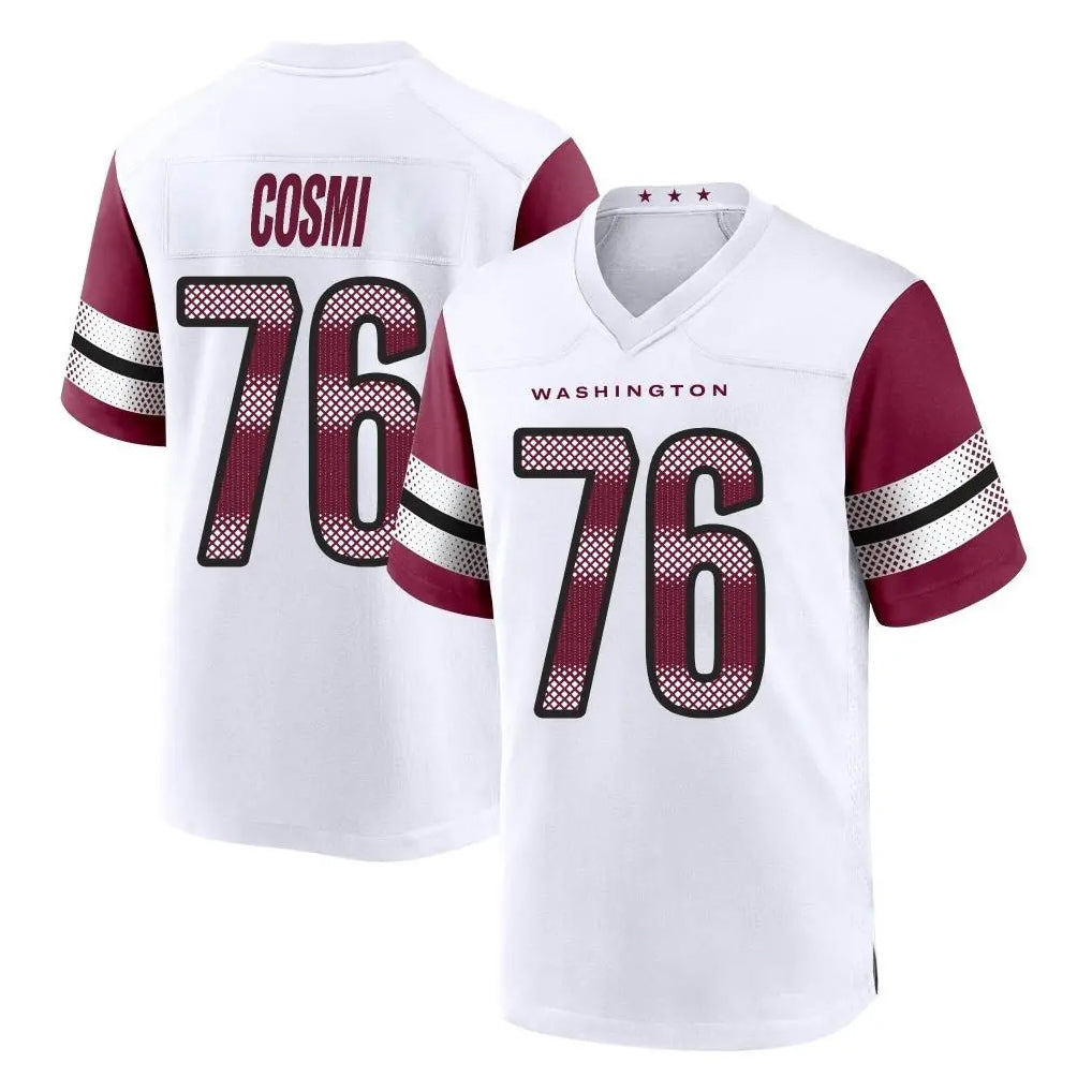 Jdoa W.Commanders #76 Sam Cosmi Player White Game Home Stitched Jerseys
